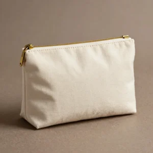 Structured Canvas Cosmetic Pouch